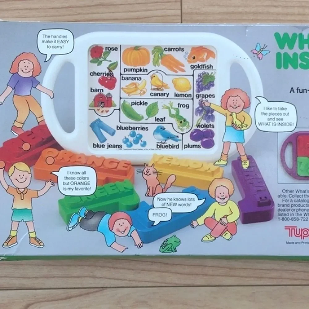 Vintage Tupperware Tuppertoys What's Inside Puzzle Colors